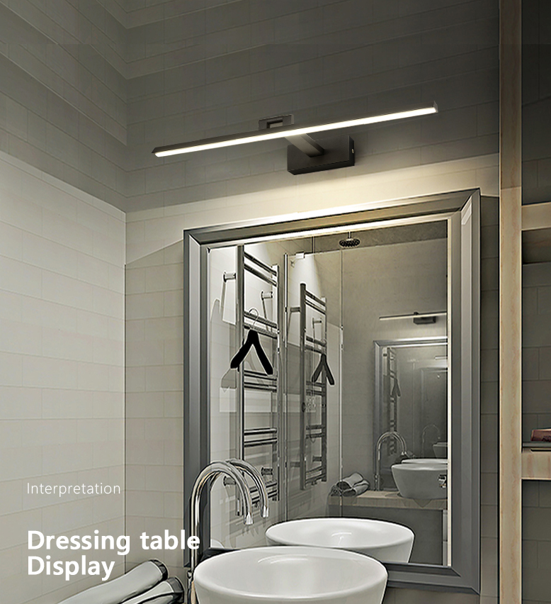 Linear LED Mirror Lamps Modern minimalist style Metal Single Mirror Lamp
