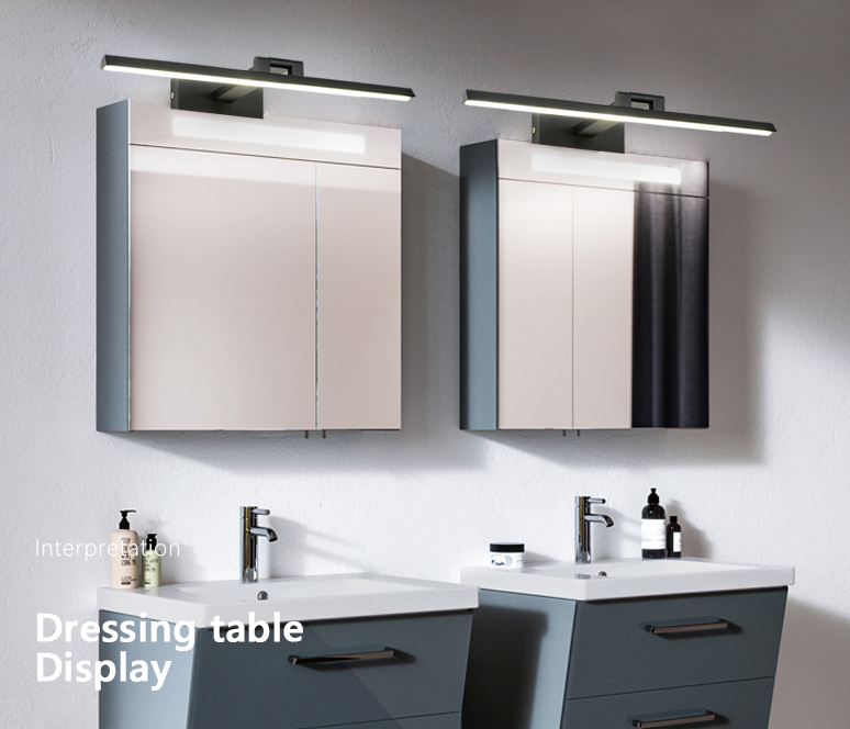 Linear LED Mirror Lamps Modern minimalist style Metal Single Mirror Lamp