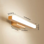 Rectangular Wall Lamp Vanity Scandinavian Minimalist Style Wood Single Vanity Lamp