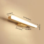 Rectangular Wall Lamp Vanity Scandinavian Minimalist Style Wood Single Vanity Lamp
