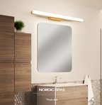 Rectangular Wall Lamp Vanity Scandinavian Minimalist Style Wood Single Vanity Lamp
