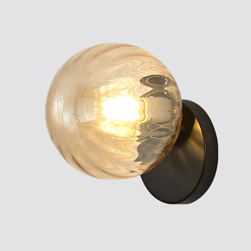 Modern simplicity Wall lamp 1 light Metal Wall lamp with glass shade