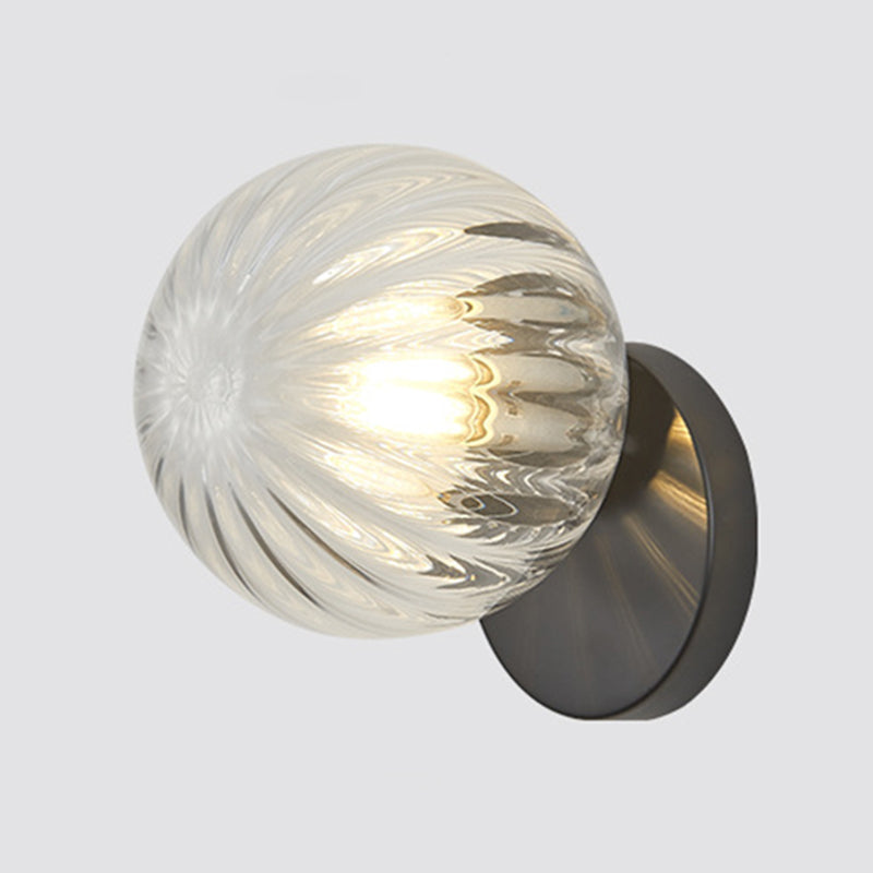 Modern simplicity Wall lamp 1 light Metal Wall lamp with glass shade