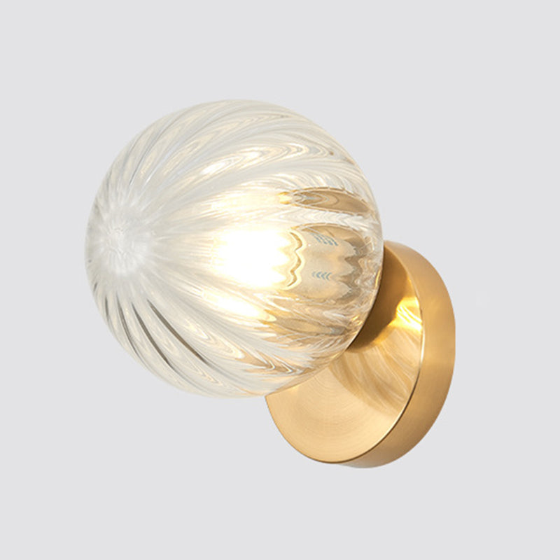Modern simplicity Wall lamp 1 light Metal Wall lamp with glass shade