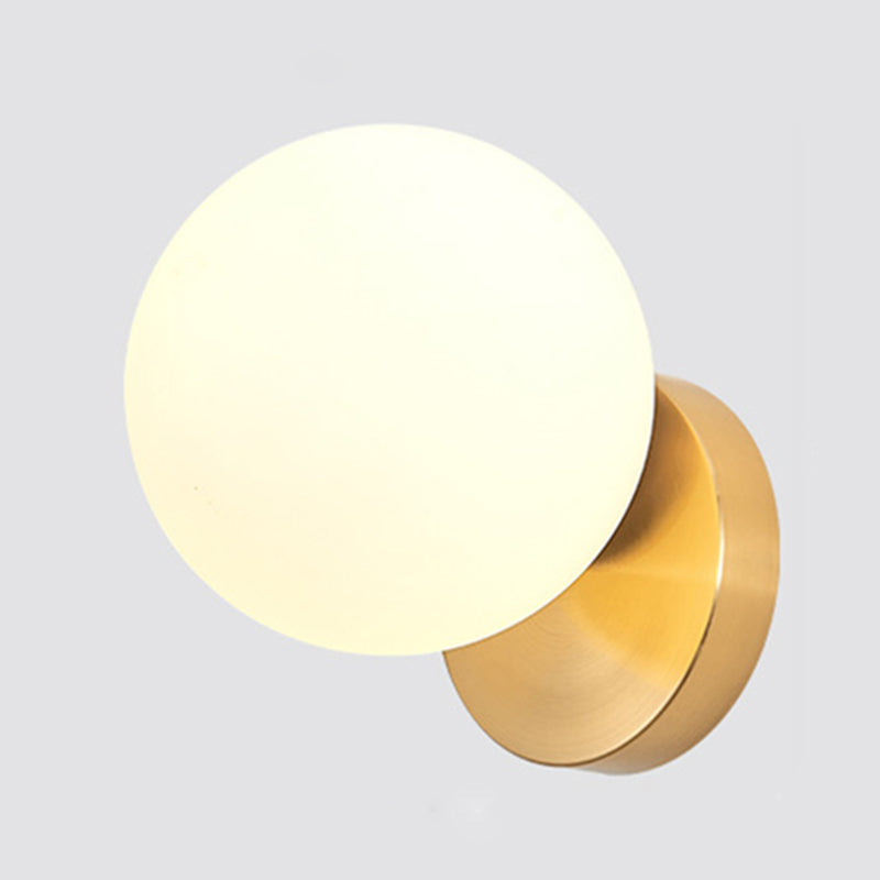 Modern simplicity Wall lamp 1 light Metal Wall lamp with glass shade