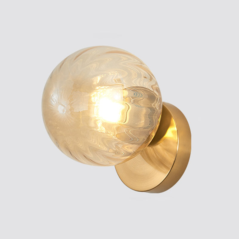 Modern simplicity Wall lamp 1 light Metal Wall lamp with glass shade