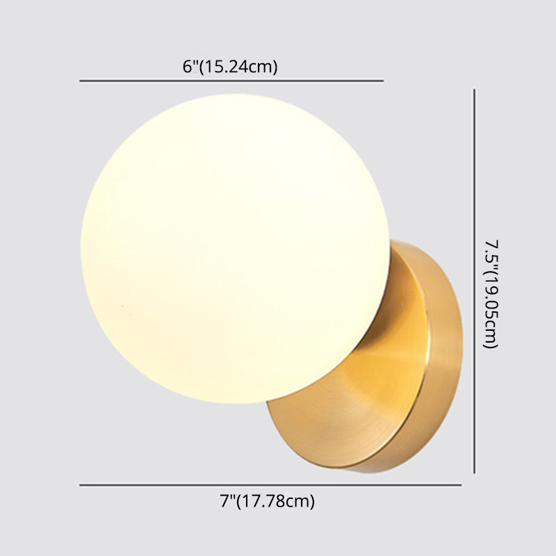 Modern simplicity Wall lamp 1 light Metal Wall lamp with glass shade