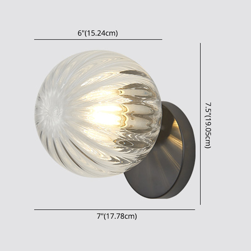 Modern simplicity Wall lamp 1 light Metal Wall lamp with glass shade