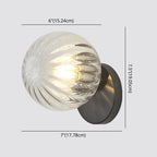 Modern simplicity Wall lamp 1 light Metal Wall lamp with glass shade