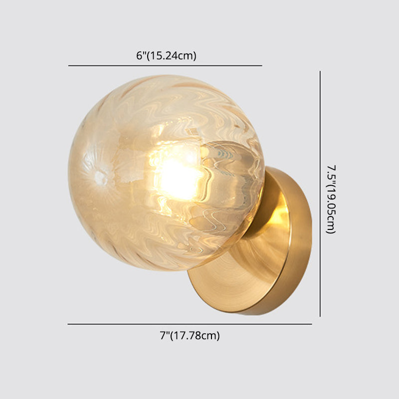 Modern simplicity Wall lamp 1 light Metal Wall lamp with glass shade