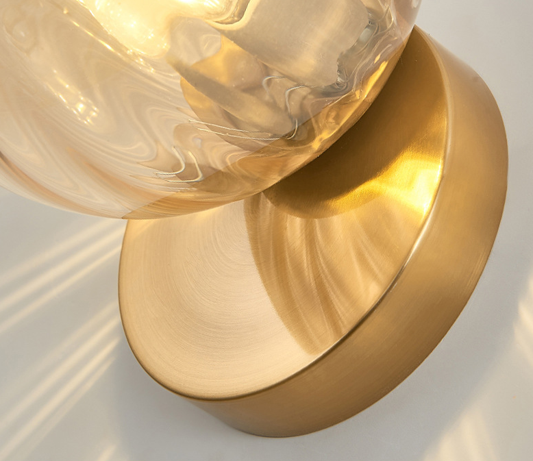 Modern simplicity Wall lamp 1 light Metal Wall lamp with glass shade