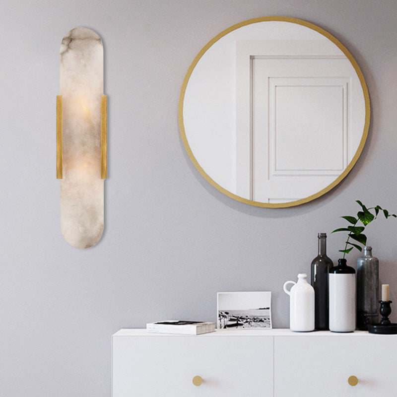 2 Light balls bar ceiling lamp colonial gold/black marble wall lamp lighting for dining room