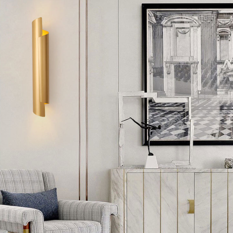 Black/White/Gold Rolled Wall Lamp Modernist Iron 2-Light Wall Lamp Built-in Lighting, 16"/21.5"/29.5" Width