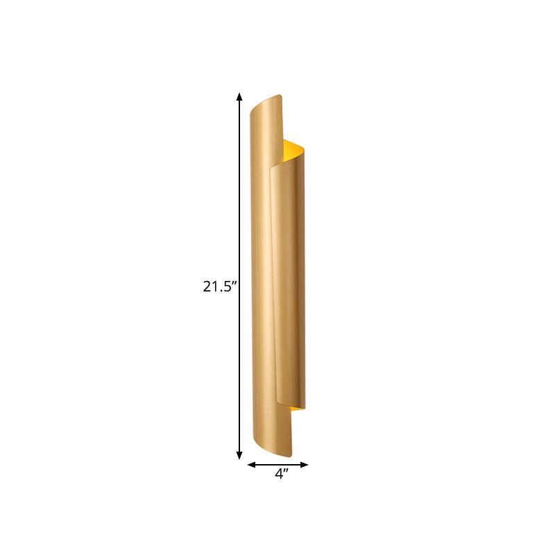Black/White/Gold Rolled Wall Lamp Modernist Iron 2-Light Wall Lamp Built-in Lighting, 16"/21.5"/29.5" Width