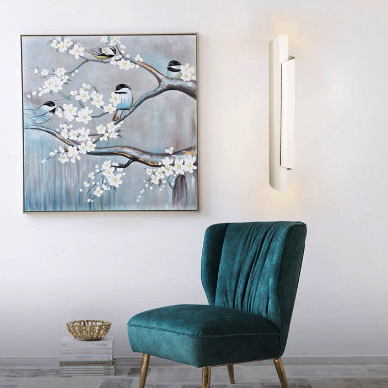 Black/White/Gold Rolled Wall Lamp Modernist Iron 2-Light Wall Lamp Built-in Lighting, 16"/21.5"/29.5" Width