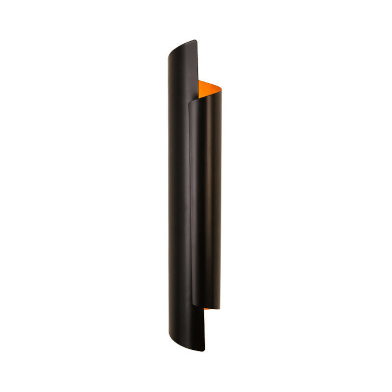 Black/White/Gold Rolled Wall Lamp Modernist Iron 2-Light Wall Lamp Built-in Lighting, 16"/21.5"/29.5" Width
