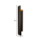Black/White/Gold Rolled Wall Lamp Modernist Iron 2-Light Wall Lamp Built-in Lighting, 16"/21.5"/29.5" Width