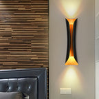 Modern Curl Wall Lamp 13"/21"/30" Height 2 Lights Metallic Indoor Lighting in Black