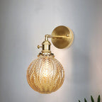 Geometric/Globe/Pentagram Wall Lamp Contemporary Prismatic Glass 1 Lamp Brass Wall-mounted Lighting Fixture