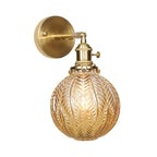 Geometric/Globe/Pentagram Wall Lamp Contemporary Prismatic Glass 1 Lamp Brass Wall-mounted Lighting Fixture
