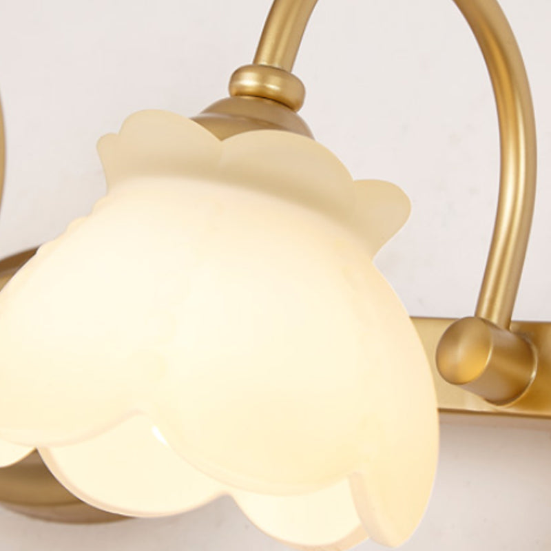 Blossom Bathroom Vanity Mirror Light Traditional Metal LED 2/3/4 Heads Brass Wall Lamp