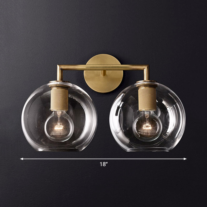 Traditional armed wall lamp metal 1/2 cups wall lamp light in black/brass/chrome for the living room