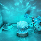 Crystal lamp water wave projector night light decoration home bedroom aesthetic atmosphere holiday gift sunset lights home decoration