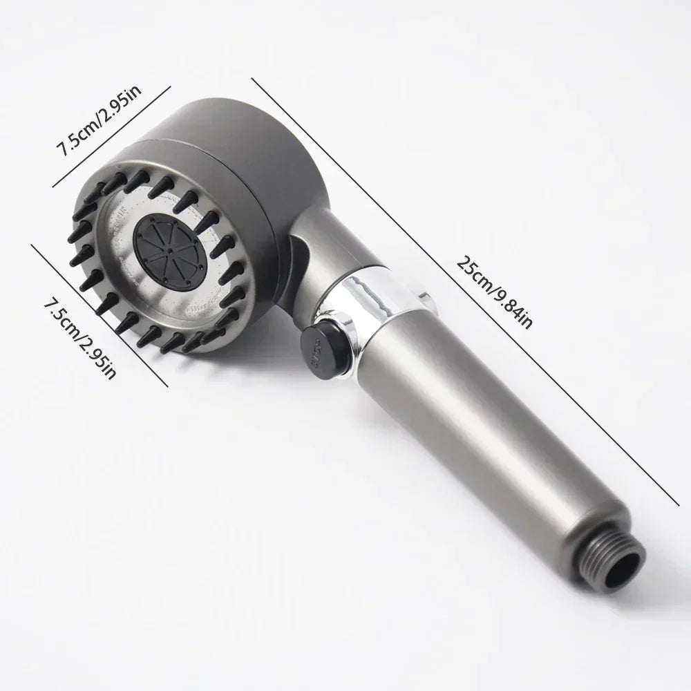 AquaBoost Adjustable High-Pressure Shower Head with Water Filter and 3 Spray Modes
