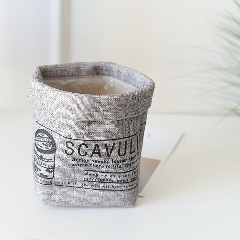 Decorative fabric plant pot with print – Versatile storage pot for plants and decor