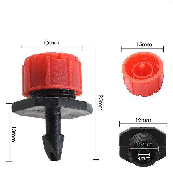 Adjustable drip nozzles for irrigation