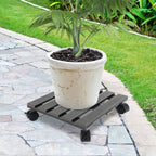 WPC Plant Roller Square with Wheels Load Capacity 80 kg