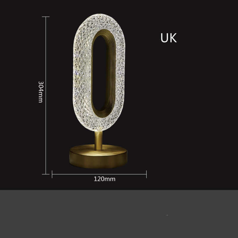Acrylic table lamp with LED crystal light
