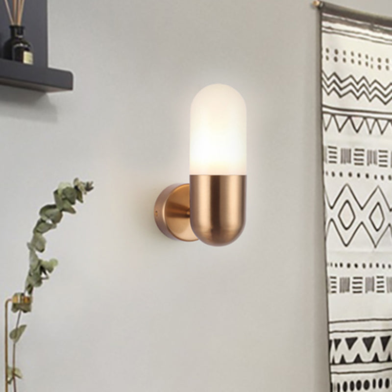 Metal Wall Lamp Postmodern 1 Light Black/Grey/White Wall Mounted Lamp for Bedroom