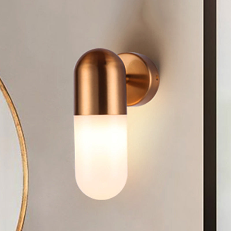 Metal Wall Lamp Postmodern 1 Light Black/Grey/White Wall Mounted Lamp for Bedroom