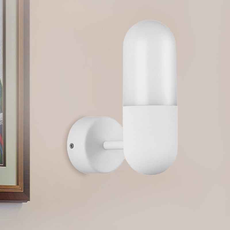 Metal Wall Lamp Postmodern 1 Light Black/Grey/White Wall Mounted Lamp for Bedroom