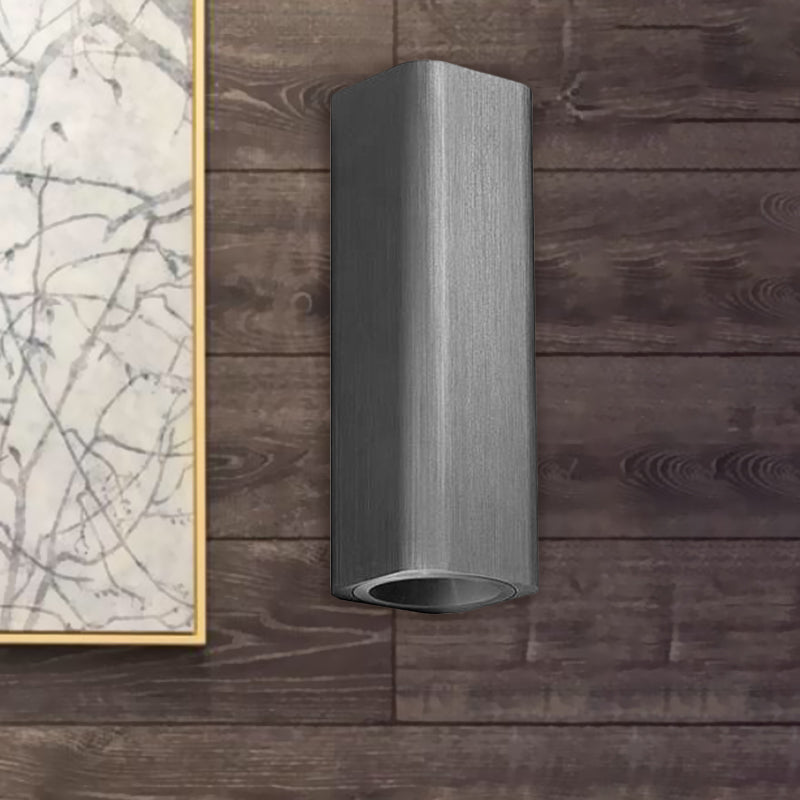 Modern Cube-shaped Wall Lamp Metal Living Room LED Up and Down Wall Lamp in Bronze/yellow/brown