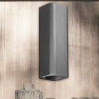 Modern Cube-shaped Wall Lamp Metal Living Room LED Up and Down Wall Lamp in Bronze/yellow/brown
