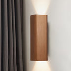 Modern Cube-shaped Wall Lamp Metal Living Room LED Up and Down Wall Lamp in Bronze/yellow/brown