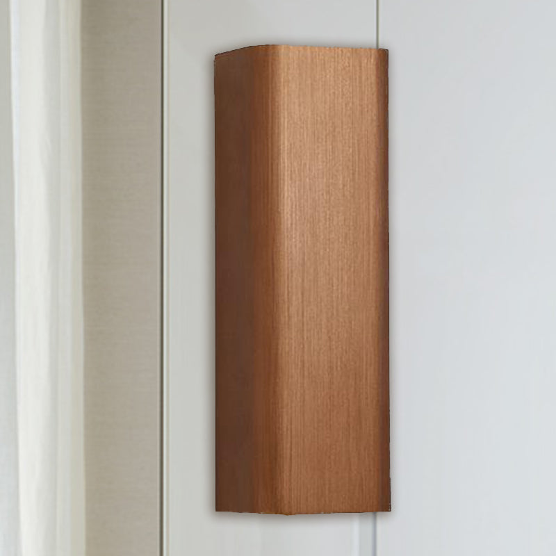 Modern Cube-shaped Wall Lamp Metal Living Room LED Up and Down Wall Lamp in Bronze/yellow/brown
