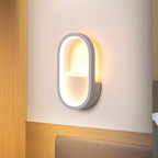 Oval wall lamp Contemporary Acrylic Black/White LED wall lamp in Warm/White light