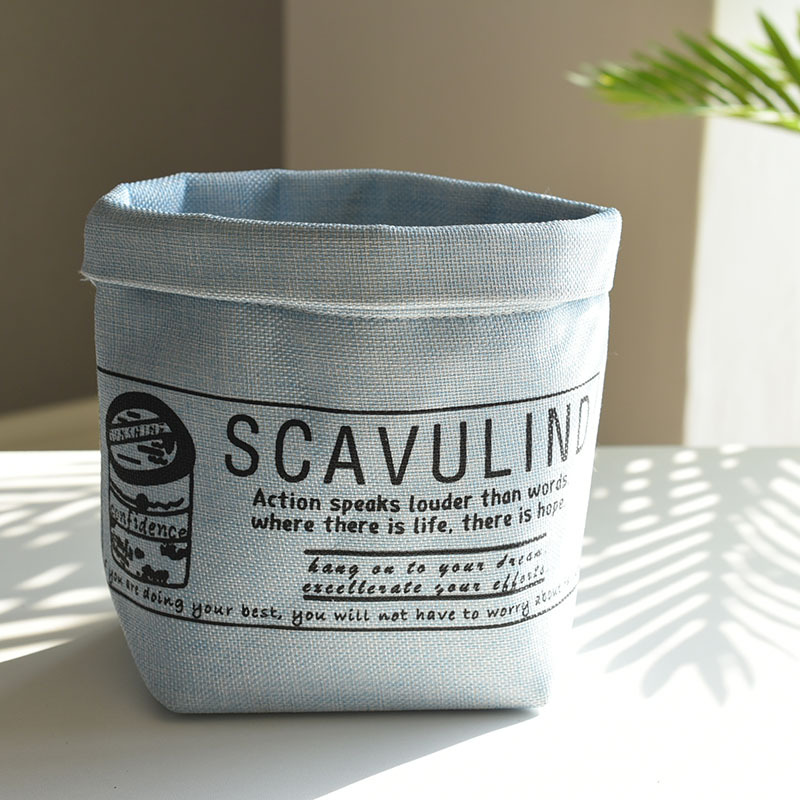 Decorative fabric plant pot with print – Versatile storage pot for plants and decor