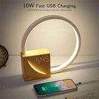 Nightstand lamp Touch table lamp with natural sounds, desk lamp with alarm clock, touch control 3 brightness levels home decor