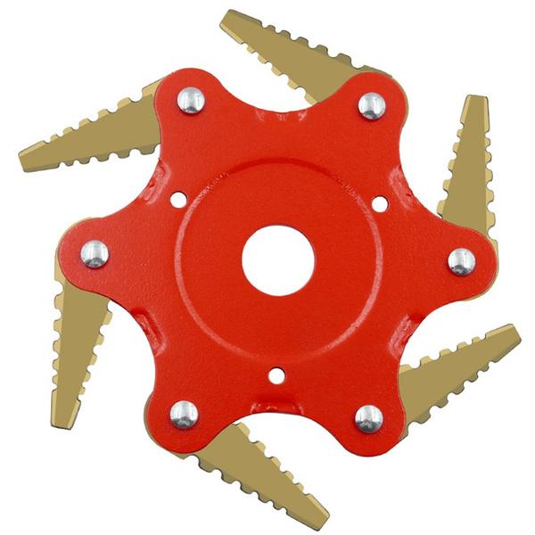 6 Blades Lawn Mower Blade Metal Brush Cutter Blades Trimmer Blade