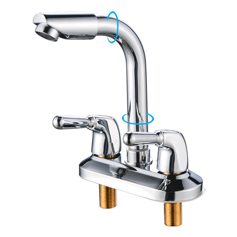 2-Handle Brushed Nickel Widespread Faucet 2-Hole Centered Bathroom Sink Faucet with Brass