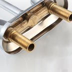 2-Handle Brushed Nickel Widespread Faucet 2-Hole Centered Bathroom Sink Faucet with Brass