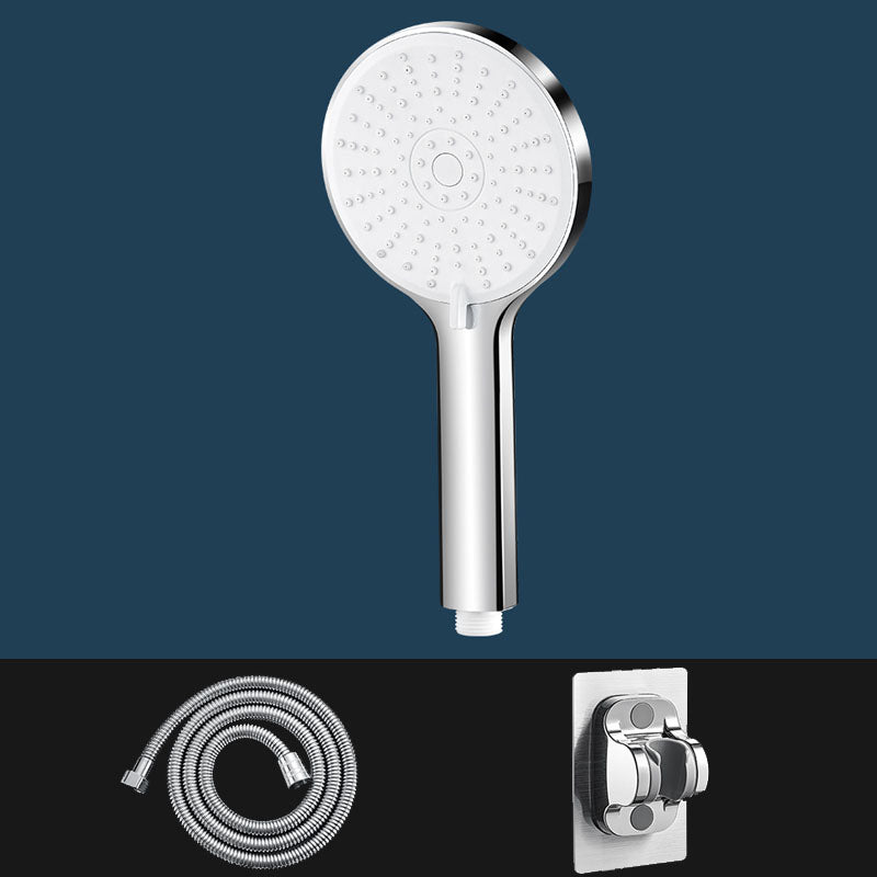 ABS Plastic Handheld Shower High Pressure 5 Spray Patterns Wall Mounted Showerhead