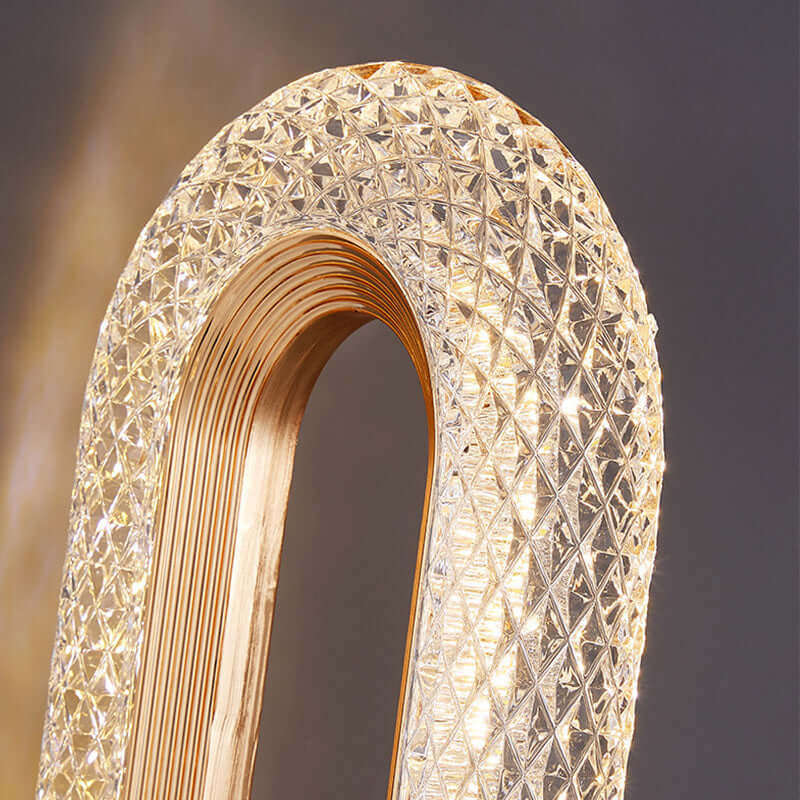 Acrylic table lamp with LED crystal light
