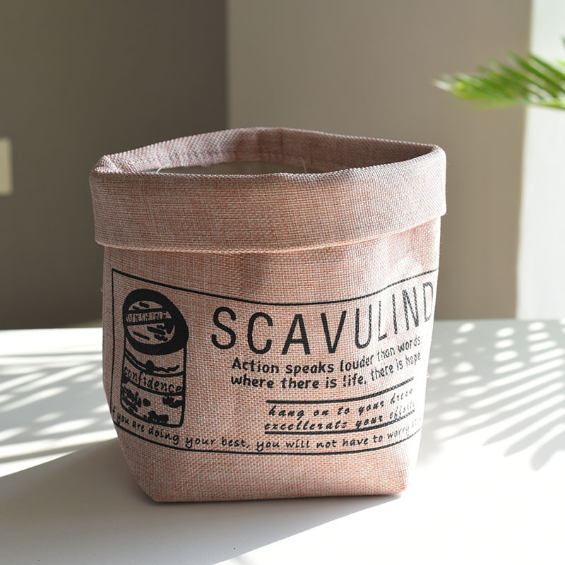 Decorative fabric plant pot with print – Versatile storage pot for plants and decor