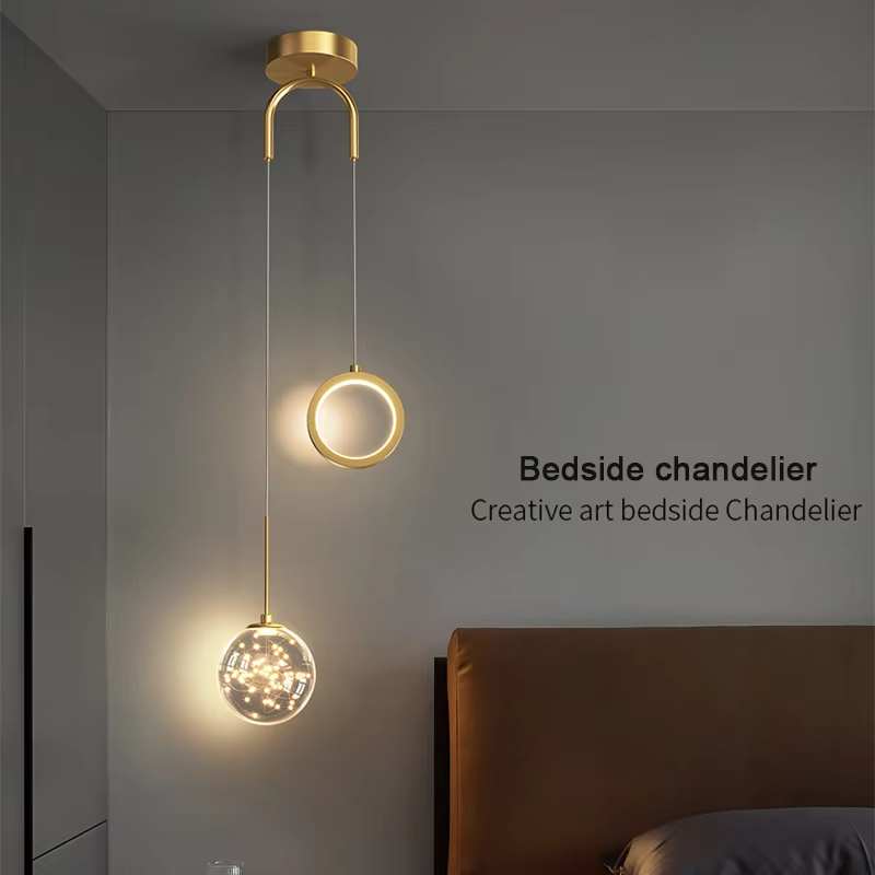 Modern LED pendant light - 2-way indoor hanging lamp for living room, bedroom, dining table with adjustable 3 light colors