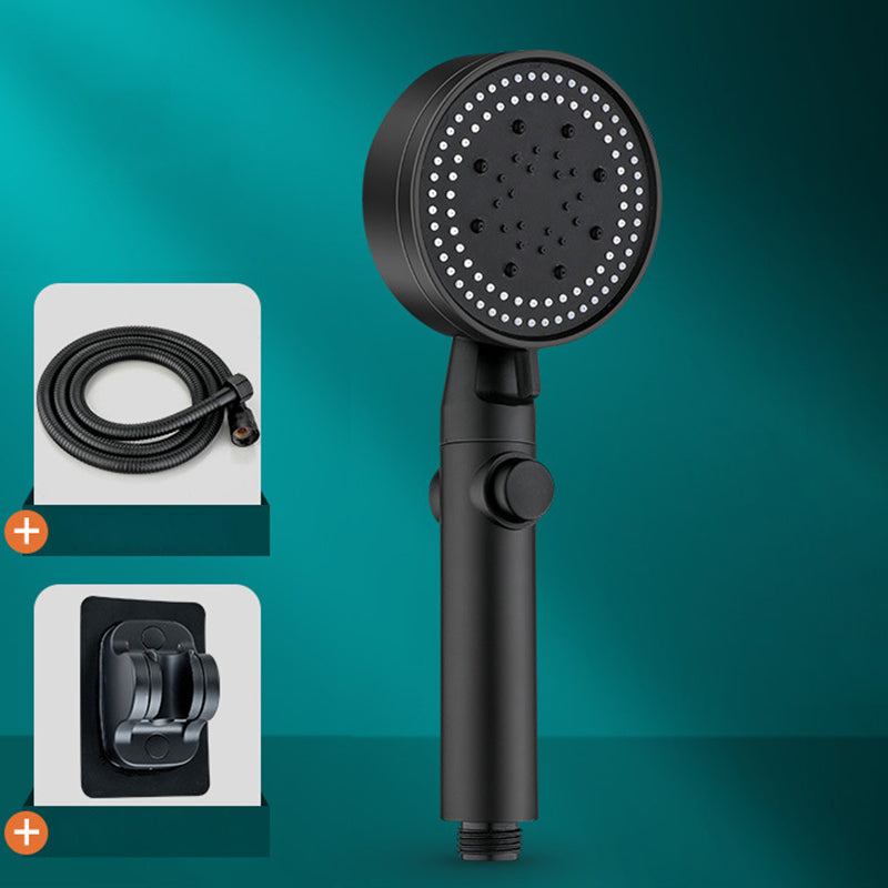 5 Sprays Shower Head Round Wall Mounted Plastic Wall Connector Holder Handheld Shower Head